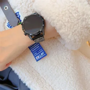 Cinturino per smartwatch in metallo con strass compatibile Huawei GT2 Watch 3 Pro Honor elegante