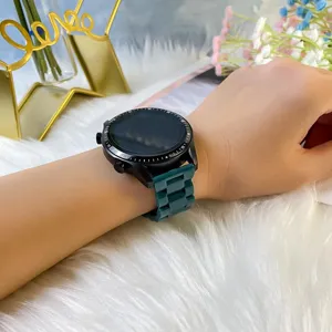 Bracelet de montre en résine verte compatible avec Huawei GT3 GT2 Pro, élégant bracelet.