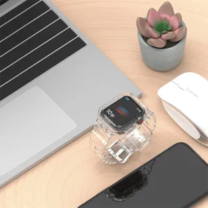 Custodia e cinturino trasparente Glacier Apple Watch Cover protettiva in TPU integrata per iWatch
