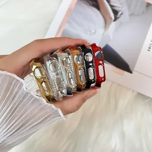 Apple Watch beschermhoes strass PC gegalvaniseerd bumperetui set meerkleurig display