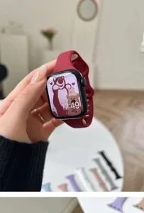 Bracelet de montre fin en silicone pour montre connectée style mignon sport printemps