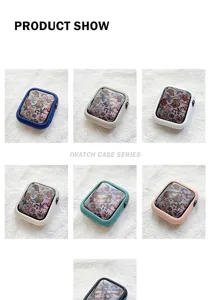 Silikon Schutzhülle für Apple Watch, weiches Halbcover Gehäuse, mehrfarbige kompatible Schale.