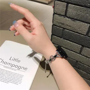Metall Smartwatch Kettenarmband elegantes Ersatzarmband stilvolles Schmuckarmband Zubehör.