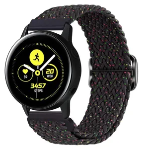 Vervangend gevlochten nylon elastisch horlogebandje voor smartwatch met metalen gesp.