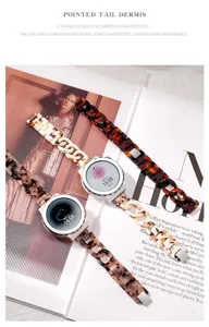 Ersatz Resin Uhrenarmband stilvolles Kettendesign kompatibel mit diversen Smartwatches.