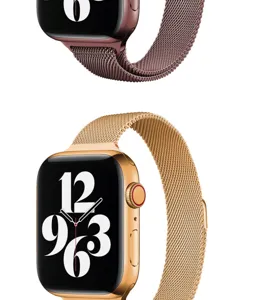Milanese magnetic metal watch band compatible with Apple Watch S10 S11 SE Ultra strap 44mm 45mm