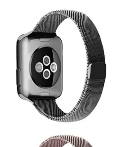Stainless steel Milanese magnetic loop metal watch strap replacement for smart watch.