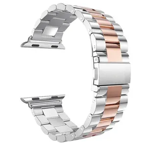 Roestvrijstalen metalenhorlogeband vervanging horlogeband compatibel Apple Watch.