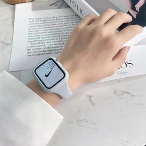 Cinturino sportivo in silicone compatibile con Apple Watch, cinturino morbido iWatch.
