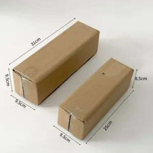 Cardboard storage boxes kraft paper packaging boxes set with custom dimensions for shipping.