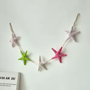 Ghirlanda di stelle marine in tessuto carina decorazione da parete per cameretta bambini