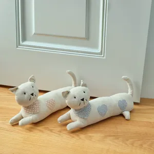 Cute European cartoon cat fabric doorstop home decorative windproof anti-collision wedge