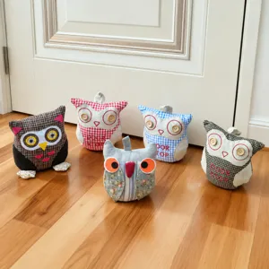 European Retro Owl Door Stopper Fabric Art Shape Anti Collision Solid Home Decor Cute Animal Door Stop Ornament