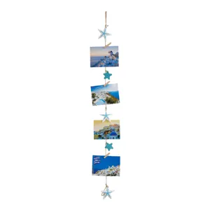 Style méditerranéen photo mur suspendu décoration étoile en bois clip maison décor pendentif
