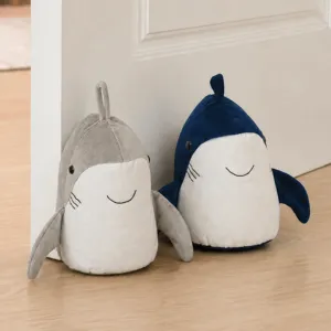 Cute Cartoon Shark Doorstop Plush Toy Soft Fabric Animal Door Stopper Creative Home Anti Collision Decorative Ornament
