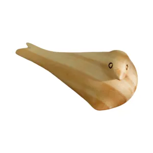 Statua di uccello in legno nordico, decorazione da scrivania scultura artigianale.
