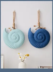 Mediterranean style shell wall hanging decor blue conch marine style restaurant bar wall art