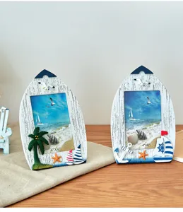 Cornice portafoto veliero stile mediterraneo 6 pollici decorazione da scrivania marina