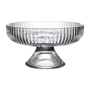 Bol à dessert transparent sur pied en verre pour crème glacée, salades et fruits