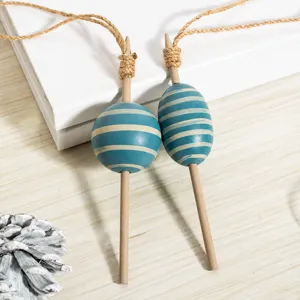 Mediterranean Style Wooden Fishing Net Float Wall Hanging Ornament Marine Theme Home Decor Background Wall Pendant