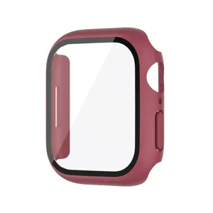 Προστατευτική θήκη συμβατή με Apple Watch, σκληρή θήκη PC με προστατευτικό τζάμι οθόνης.