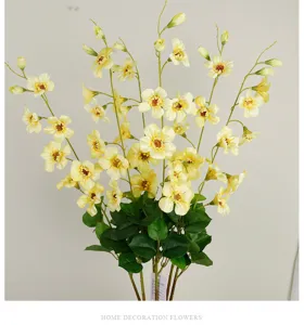Artificial trumpet vine silk flower long branch wedding home decor photography prop