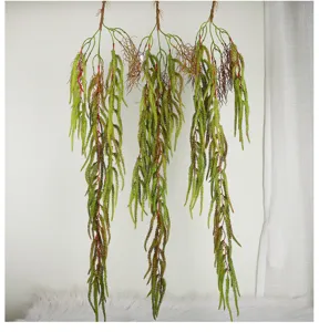 Artificial hanging fern plant for wall decor fake vine foliage home indoor green plant decor