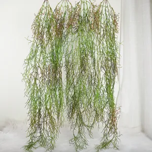 Artificial hanging plant vine green fern string for indoor wall decor and home scene decoration