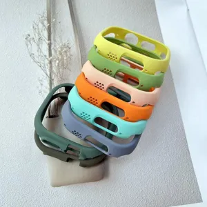 Silicone protective case for Apple Watch Ultra 49mm, multi-color shockproof bumper cover.
