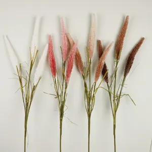 Kunstmatig pampasgras 3 koppen nep riet herfst thuis decoratie woonkamer kunstplant
