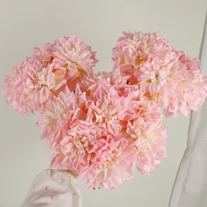 Bouquet de fleurs artificielles dahlias roses pour decoration maison fete mariage