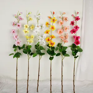 Artificial flower branches long stem silk flowers home wedding decor floral arrangement
