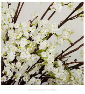 Rametto di fiori bianchi artificiali decorazione per la casa finto salice neve composizio