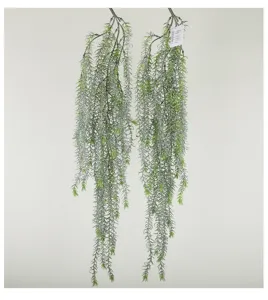 Artificial hanging vine air grass plant wall decoration green leaf weeping vine 2pcs