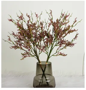 Nordic artificial Limonium flower branch for home decor, dining table floral arrangement.