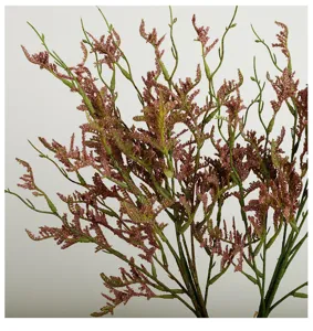 Detailed close-up of artificial statice flower branch, perfect for interior decor.