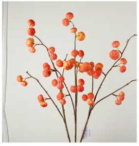 Artificial pumpkin branch home decor faux fruit floral arrangement table display 88c