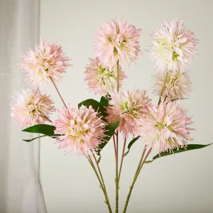 Πλαστικά Τεχνητά Λουλούδια Σφαίρας Allium Ψεύτικο Κλαδί Χρυσάνθεμου Για Διακόσμηση Γάμου Ελαφρύ Πολυτελές Λουλουδένιο Σχέδιο
