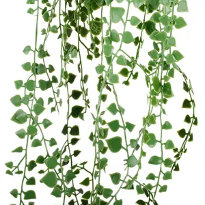 Artificial hanging vine plant green leaves wall decor string of hearts for indoor home room decoration