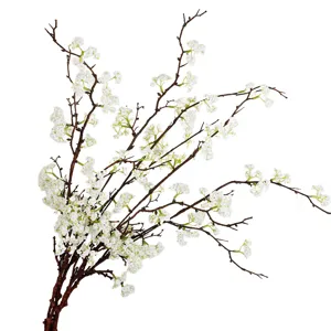 Ramo di fiori di salice artificiale nordico bianco piccolo decoro floreale per la casa.