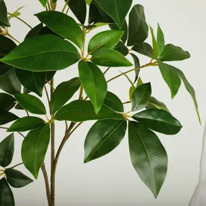 Kunstmatige geldboom tak groene plant bladeren voor thuis hotel bruiloft decor