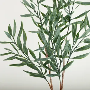 Branche d'olivier artificielle décoration de maison feuilles vertes fausse branche d'arbre