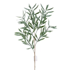 Branche d'olivier artificielle feuilles vertes fausse plante pour déco de mariage.