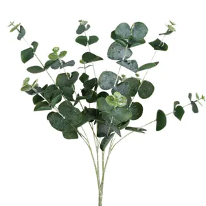 Artificial Eucalyptus Leaves 3-Fork Fake Green Plants Home Decor Floral Arrangement