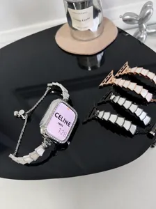 Μεταλλικό λουράκι Apple Watch πολυτελείας αλυσίδα φιδιού για iwatch 9 8 7 se