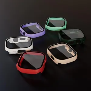 Apple Watch Case 49 PC Hard Cover With Tempered Glass Screen Protector Anti-Scratch Smartwatch Accessories