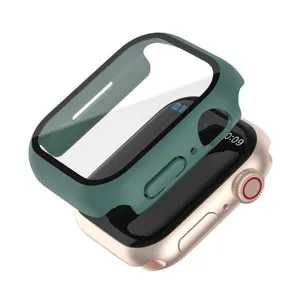 Προστατευτική θήκη συμβατή με Apple Watch Series 7, από σκληρό PC και ανθεκτικό γυαλί.