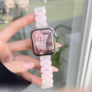 Harz Blütenblatt Uhrenarmband Für Smartwatch Ersatzarmband Luxus Floral Kettenarmband Für Armband Zubehör