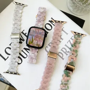 Harz Uhrenarmband Ersatz Armband kompatibel mit apple watch stilvolles Gliederarmband Zubehoer