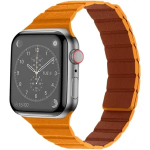 Magnetic Leather Loop Strap For Smartwatch Replacement Band Slim Wristband Compatible